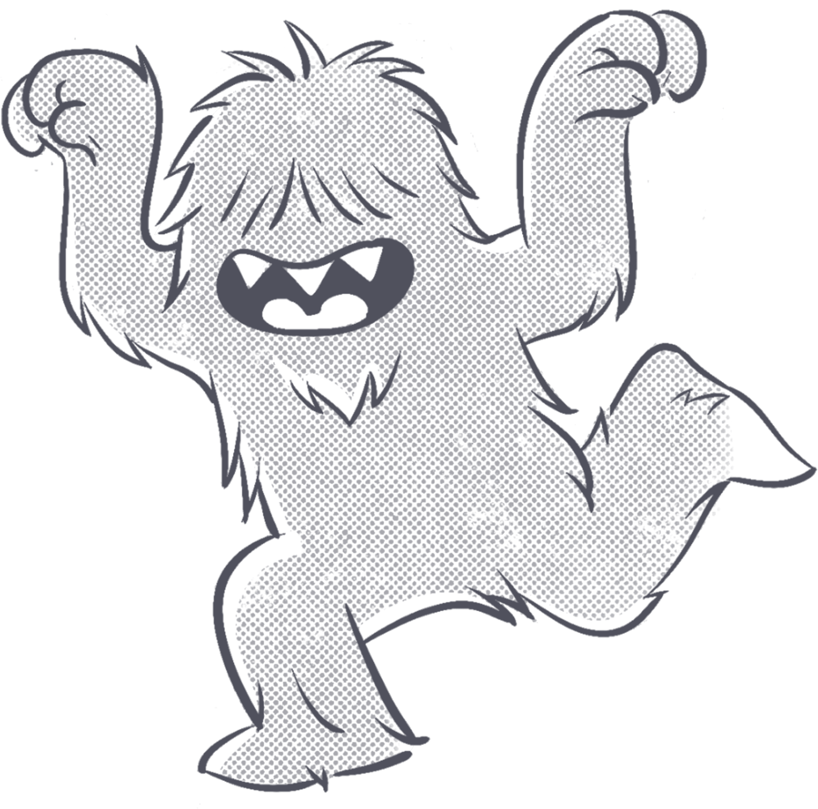 Fuzzy monster character